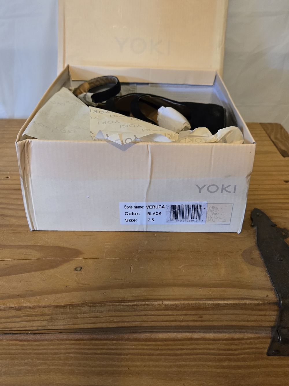 NWT- Yoki Veruca Black 3 Strap Heels - Picture 8 of 8